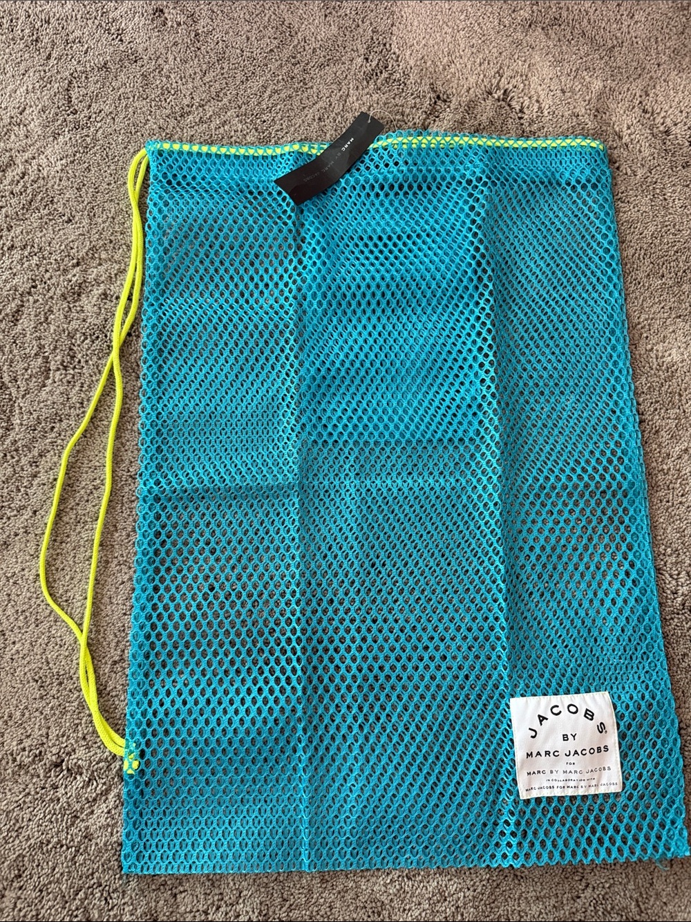 Marc Jacobs Men’s Teal Mesh Drawstring Bag Vintage Rare NWT